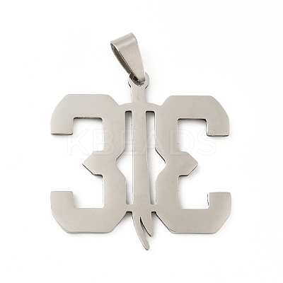 Non-Tarnish 201 Stainless Steel Pendants LS-STAS-D190-17P-1