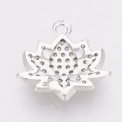 Brass Micro Pave Cubic Zirconia Charms X-KK-T025-07P-1