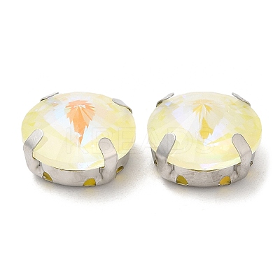 Mocha Fluorescent(MI) Flat Round Sew on Rhinestone GGLA-M006-02A-P04-1
