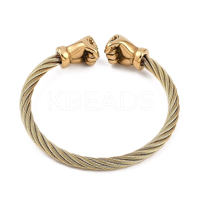 Ion Plating(IP) 304 Stainless Steel Bangles for Women STAS-M023-19E-1