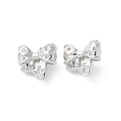 Brass Micro Pave Clear Cubic Zirconia Pendants KK-A236-17P-1