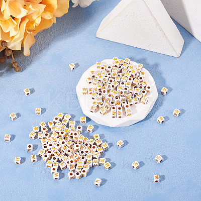 Opaque Acrylic Beads MACR-TAG0001-07W-1