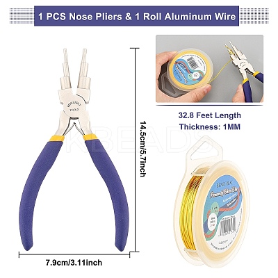 DIY Wire Wrapped Jewelry Making Kits PT-BC0001-47C-G-1