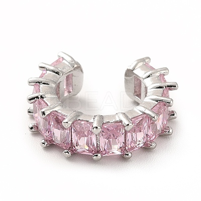 Cubic Zirconia Tennis Cuff Earrings LS-EJEW-K093-09P-04-1
