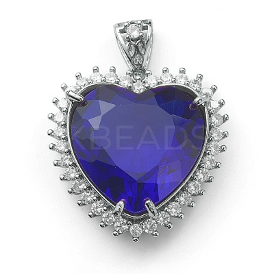 Transparent Faceted Glass Pendants ZIRC-I050-02P-1