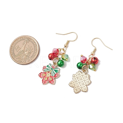 304 Stainless Steel Glass Dangle Earrings EJEW-JE06526-1