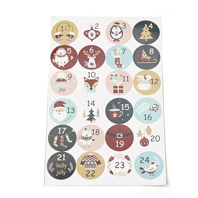 Christmas Advent Calendar Stickers DIY-L050-A09-1