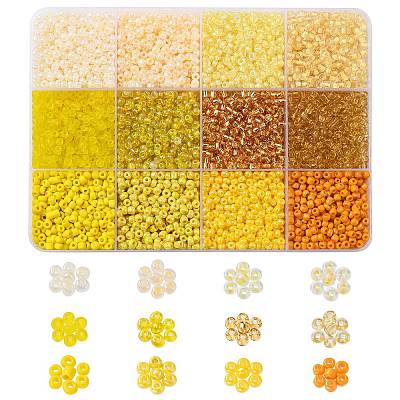 3960pcs 12 Style 8/0 Glass Seed Beads SEED-CJ0001-21-1