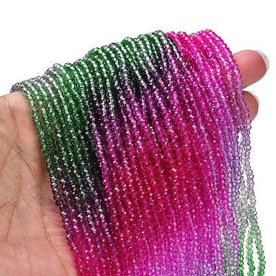 Transparent Painted Glass Beads Strands DGLA-A034-T1mm-A06-1