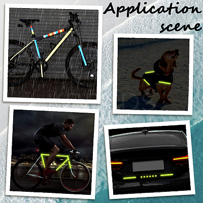 5 Rolls 5 Colors PVC Safety Reflective Tapes for Bicycles DIY-SP0004-39-1