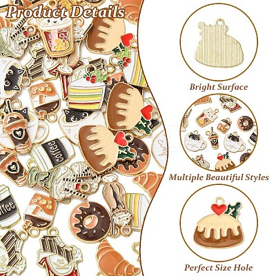 48Pcs 12 Styles Eco-Friendly Zinc Alloy Pendants ENAM-YW0009-91-1