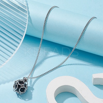Tarnish Resistant 304 Stainless Steel Macrame Pouch Empty Stone Holder for Pendant Necklaces Making NJEW-JN04416-1