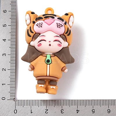 The 12 Chinese Zodiac Girl Doll PVC Plastic Pendants KY-S172-16C-1
