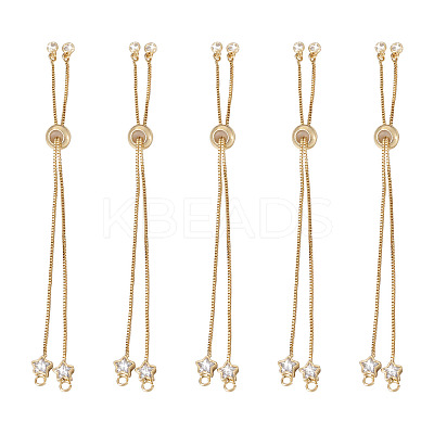 Rack Plating Adjustable Brass Slider Bracelets YS-TAC0001-14G-1