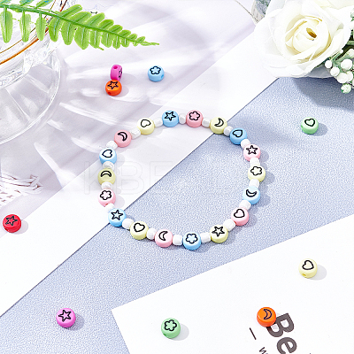 1600Pcs 8 Colors Opaque Acrylic Beads MACR-PH0001-18-1