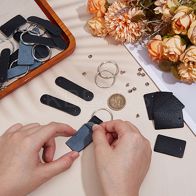 DIY Leather Keychain Making Kits DIY-OC0013-50A-1