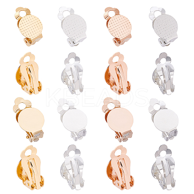 32Pcs 8 Style 304 Stainless Steel Clip-on Earring Findings STAS-DC0004-79-1