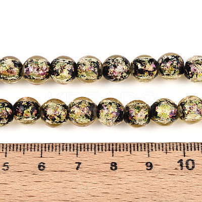 Handmade Foil Glass Beads Strands FOIL-N029-05E-1