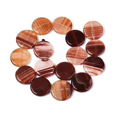 Dyed Natural Red Agate Beads Strands G-T144-56A-01-1