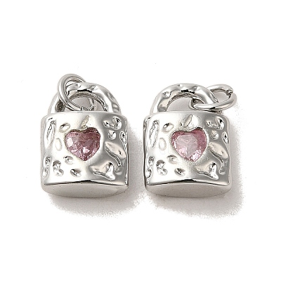 Brass Micro Pave Cubic Zirconia Pendants KK-H461-06P-01-1