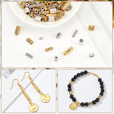 490Pcs 10 Style Tibetan Style Spacer Beads FIND-NB0003-36-1