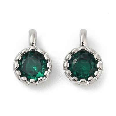 Brass Pave Cubic Zirconia Pendants KK-H204-03P-06-1