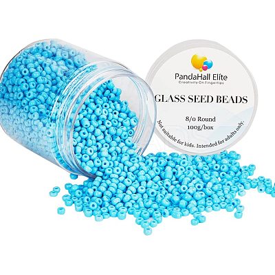 8/0 Round Glass Seed Beads SEED-PH0005-05-1