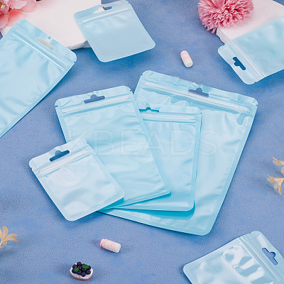 40Pcs 4 Styles Rectangle Plastic Yin-Yang Resealable Packaging Bags ABAG-TA0001-23A-1