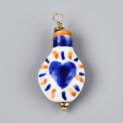 Handmade Porcelain Pendants PORC-T135-01-1