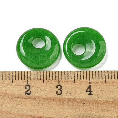 Natural Malaysia Jade Donut/Pi Disc Charms G-G142-02J-1