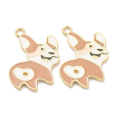 Brass Enamel Pendants KK-J278-41G-1