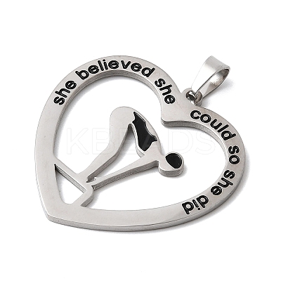 304 Stainless Steel Enamel Pendants STAS-H247-07P-02-1