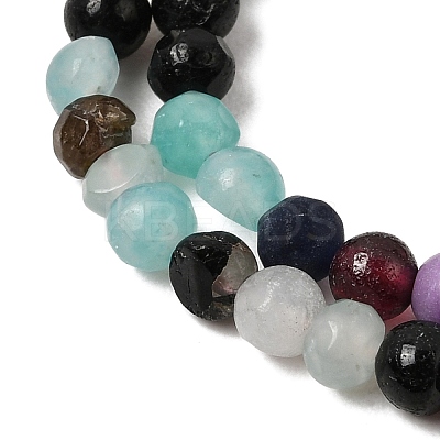 Natural & Synthetic Mixed Gemstone Beads Strands GG-CBAA998-A01-4mm-1