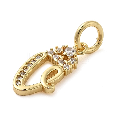 Brass Micro Pave Cubic Zirconia Pendants KK-M273-01G-V-1