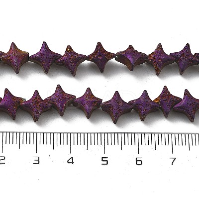 Electroplated Natural Lava Rock Beads Strands G-A251-C01-01F-1