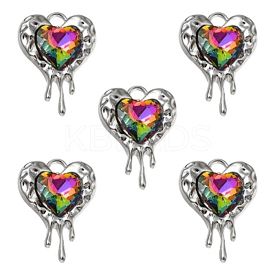 Rack Plating Alloy Glass Pendants FIND-YW0001-86B-1