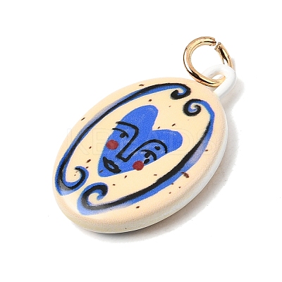 Printing 304 Stainless Steel Pendants LS-STAS-K304-17-1