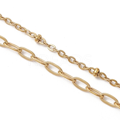304 Stainless Steel Cable Chain Satellite Chain Bracelet Making AJEW-JB01515-02-1