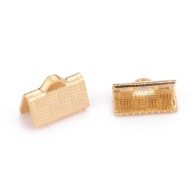 304 Stainless Steel Ribbon Crimp Ends STAS-P249-27B-G-1