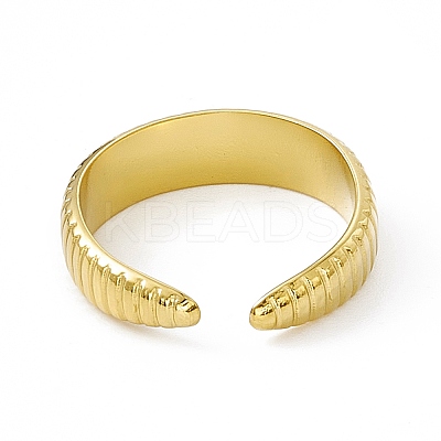 Ion Plating(IP) 304 Stainless Steel Cuff Ring for Women X-RJEW-C060-16G-1