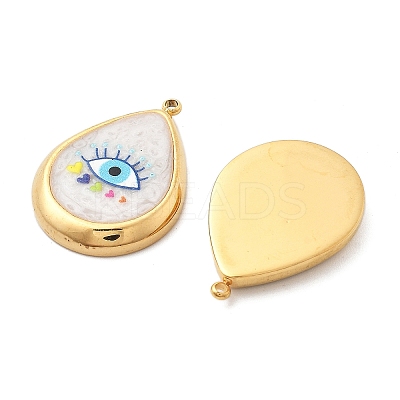 IP Plating(IP) 304 Stainless Steel Enamel Pendants STAS-A103-01G-05-1