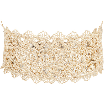 1Pc Imitation Leather Lace Flower Wrap Around Waist Belts for Women AJEW-CL0002-88A-1
