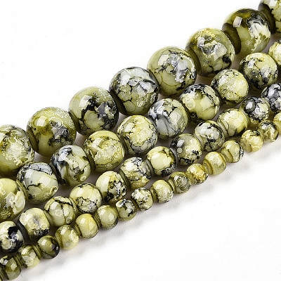 Baking Paint Glass Beads X1-DGLA-N003-6mm-A04-1