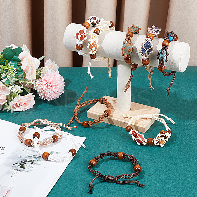 10Pcs 5 Colors Braided Nylon Cord Macrame Pouch Bracelet Making BJEW-PH0004-16-1