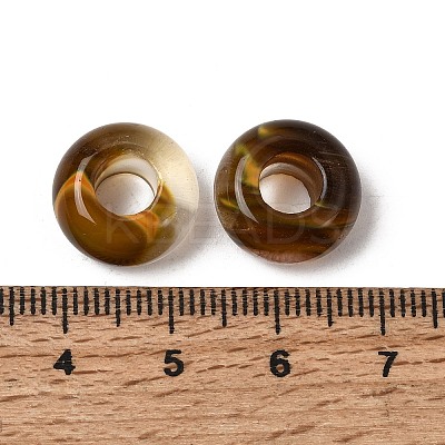 Watermelon Stone Glass European Large Hole Beads X-G-Q442-04-1