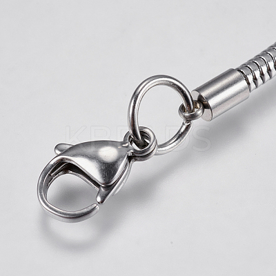 Tarnish Resistant 304 Stainless Steel Round Snake Chain Bracelet Making X-STAS-F139-056P-D-1