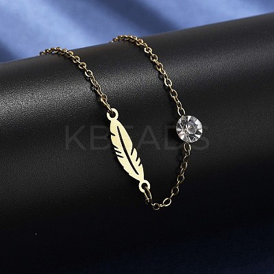 201 Stainless Steel Cable Chain Bracelets BJEW-H205-01D-G-1
