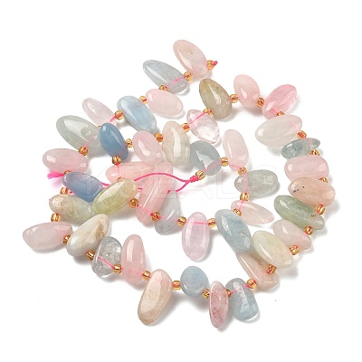 Natural Morganite Beads Strands G-P604-A07-01-1