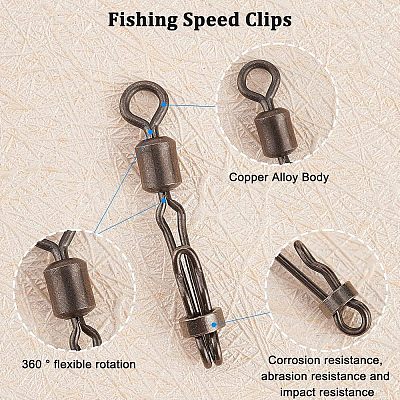 40Pcs 4 Style Brass Fishing Quick Change Clip FIND-FH0004-43-1