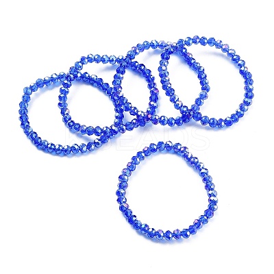Classic Ethnic Style Faceted Glass Stretch Bracelets for Women RE4529-10-1